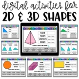 Attributes of 2D & 3D Shapes - Digital Activities