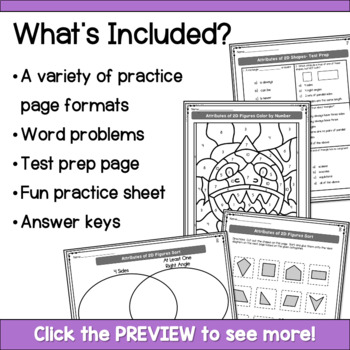 Attributes of 2d Shapes Worksheets by Hello Learning | TpT