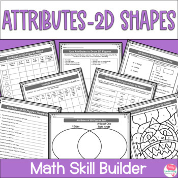 Preview of Attributes of 2d Shapes Worksheets - Classify Triangles Polygons Quadrilaterals