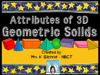 Preview of Attributes of 3D Geometric Shapes Promethean ActivInspire Flipchart Lesson