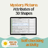 Attributes of 3D shapes Mystery Picture for Google Sheets