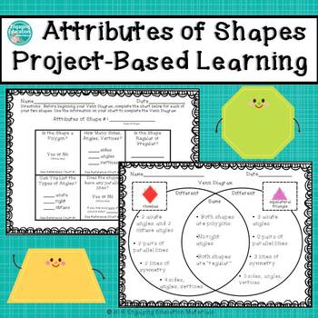 Preview of Attributes of Two-Dimensional Shapes Project-Based Learning