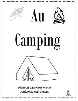 Preview of Au Camping French Distance Learning Activities and Games.