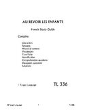 Au Revoir Les Enfants- French Study Guide