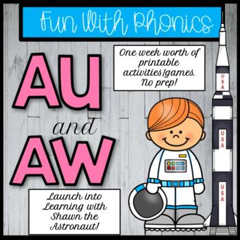 Preview of Au and Aw Printable Activities- No prep sorts, games, etc