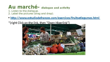 Preview of Au marché. At the market. Dialogue Activity