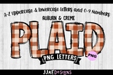 Auburn Plaid Doodle Font (PNG Letters)