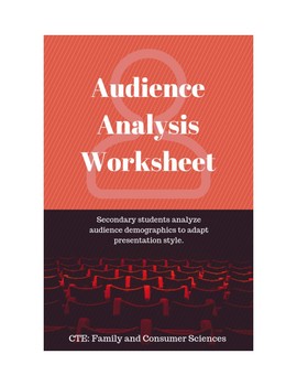 Preview of Audience Analysis Worksheet