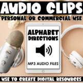 Audio Files for Digital Products: Alphabet Directions