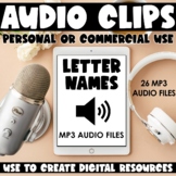 Audio Files for Digital Products: Alphabet Letter Names