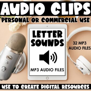 Preview of Audio Files for Digital Products: Alphabet Letter Sounds