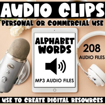 Preview of Audio Files for Digital Products: Alphabet Words