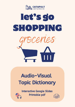 Preview of Audio-Visual Vocabulary Wall - Grocery Shopping