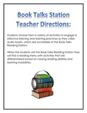 Audiobooks Reading Station Menu for centers, early finishe