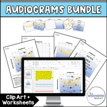 Preview of Audiogram Clip Art + Worksheets BUNDLE