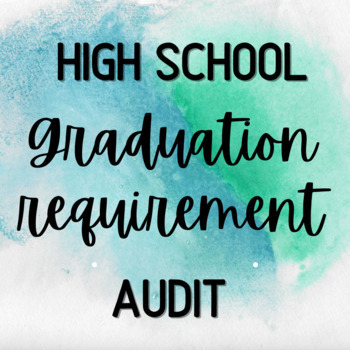 Preview of Audit Form for Graduation Requirements *Fully Editable*