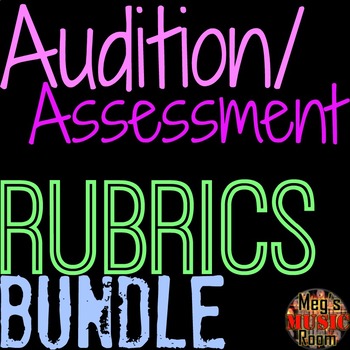 Preview of Audition/Assessment Rubric Set - SINGING, HIP-HOP, ACTING, CHOREO DANCE, RAP