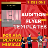 Audition Flyer Templates for Any School Play or Musical Th