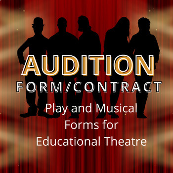 Preview of Audition Form / Contract - Extra-Curricular Theatre Arts Play and/or Musical