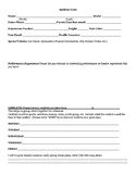 Audition Form, Play or Musical
