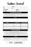 Audition Journal Printable