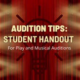 Audition Tips for Students: An Easy to Follow Handout for 