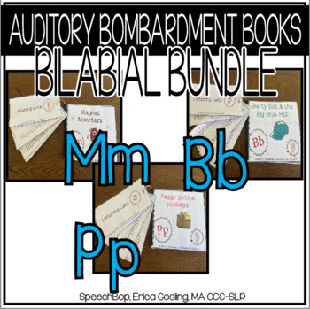 Preview of Auditory Bombardment Books- Bilabial Bundle {B, P, M}