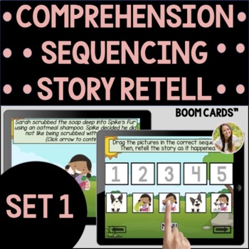 Preview of Auditory Comprehension, Sequencing, and Story Retell SET 1 Speech Boom Cards™