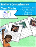 Auditory Comprehension Short Stories: Wh- Questions, Liste