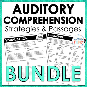 Preview of Auditory Comprehension Strategies and Passages Bundle