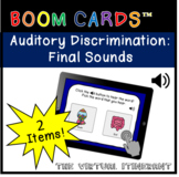 Auditory Discrimination Boom Card Deck: Final Sounds (2 Elements)