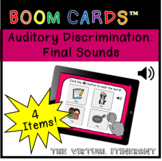 Auditory Discrimination Boom Card Deck: Final Sounds (4 Elements)