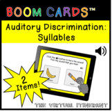 Auditory Discrimination Boom Card Deck: Syllables (2 Elements)