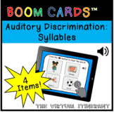 Auditory Discrimination Boom Card Deck: Syllables (4 Elements)