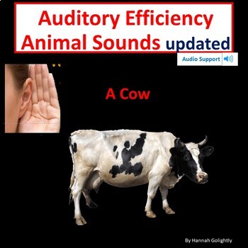 Preview of Auditory Efficiency - Animal Sounds - Sp Ed, Including Blind students