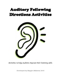 Auditory Following Directions Activities