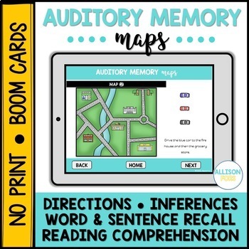 Preview of Auditory Processing and Memory Activities BOOM Cards™️