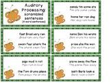 Auditory Processing Cards - 4 Word Sentence Scramble
