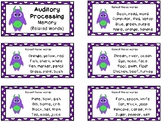Auditory Processing Cards - Memory - Related Words