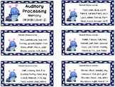 Auditory Processing Cards - Memory - Words - Level 2