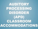 Auditory Processing Disorder Classroom Accommodations