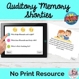 Auditory Processing Memory Wh- Questions Boom Cards | No P
