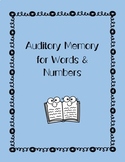 Auditory Processing: Word and Number Recall