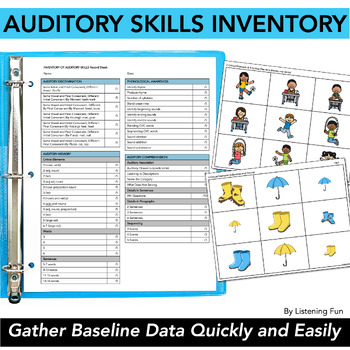Preview of Auditory Skills Inventory - Informal Assessment for DHH Students
