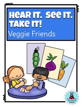 Preview of Auditory Visual Card Game: Veggie Friends