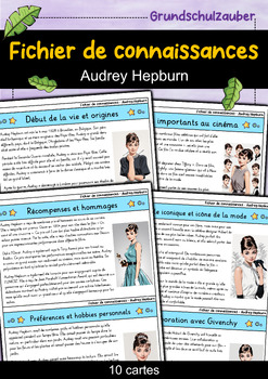Preview of Audrey Hepburn - Fichier de connaissances - Personnages célèbres (français)