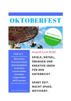 Preview of OKTOBERFEST Germany/German Culture -10 pages fun activities + solutions, Deutsch