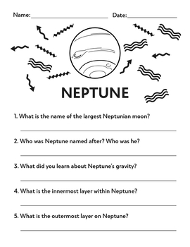 Preview of Augmented Reality Neptune Worksheet