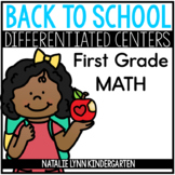 August 1st Grade Beginning of Year Math Centers| Different