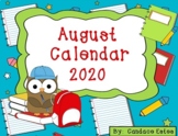August 2020 Activboard Calendar Activities